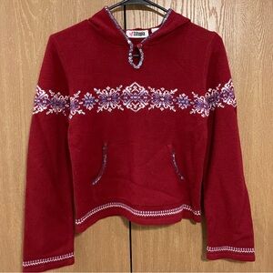 Kids Hooded Sequin Snowflake Sweater